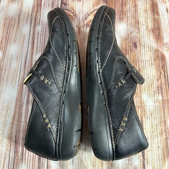 Clarks Unstructured Un Loop Womens Size 10 N Black Leather Shoes Loafers Flats - Picture 6 of 10